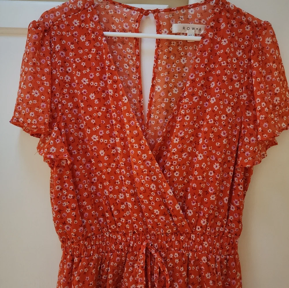 Row A Women's Floral V-Neck Romper - Picture 7 of 15